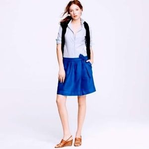 J. Crew Mini Blue Pleated Skirt 00
